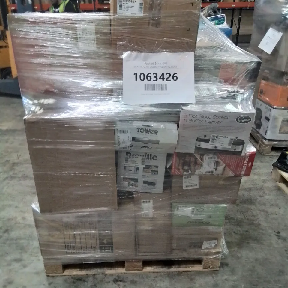 PALLET OF APPROXIMATELY 48 UNPROCESSED RAW RETURN HOUSEHOLD AND ELECTRICAL GOODS TO INCLUDE;