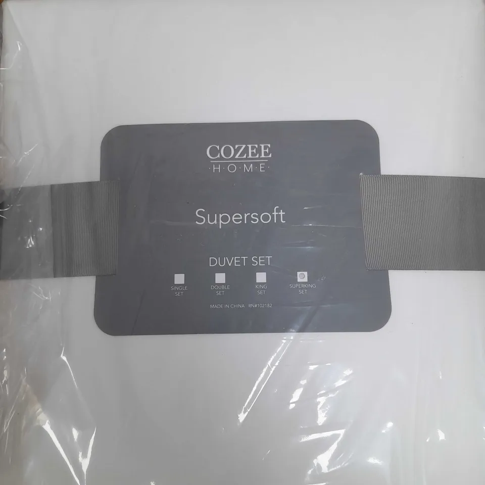 SUPERSOFT BY COZEE HOME 4 PIECE DUVET SET  - SUPER KING 