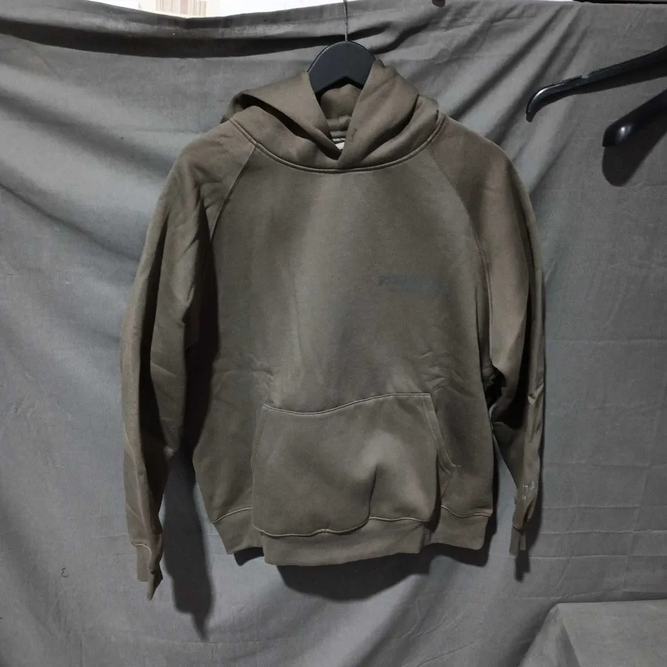 ESSENTIALS MEN'S HOODIE – OLIVE KHAKI, SIZE M