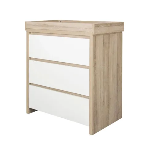 BOXED TUTTI BAMBINI MODENA CHANGING UNIT - WHITE/OAK (2 BOXES)