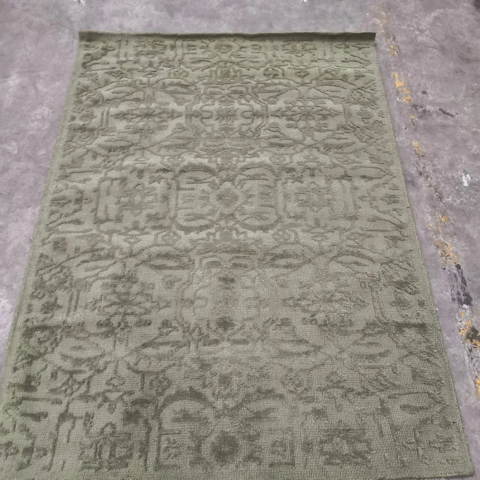OLIVE GREEN ORIENTAL-STYLE AREA RUG, RECTANGULAR (160X230CM)
