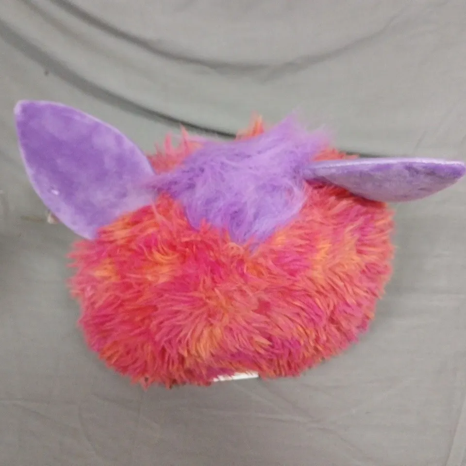 FURBY PLUSH TOY – PINK/ORANGE FUR WITH PURPLE EARS (TAG)