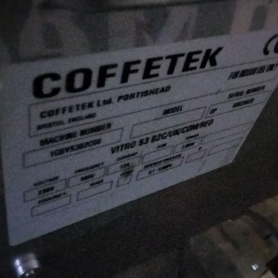 COFFETEK VITRO S3 BSC COFFEE MACHINE 