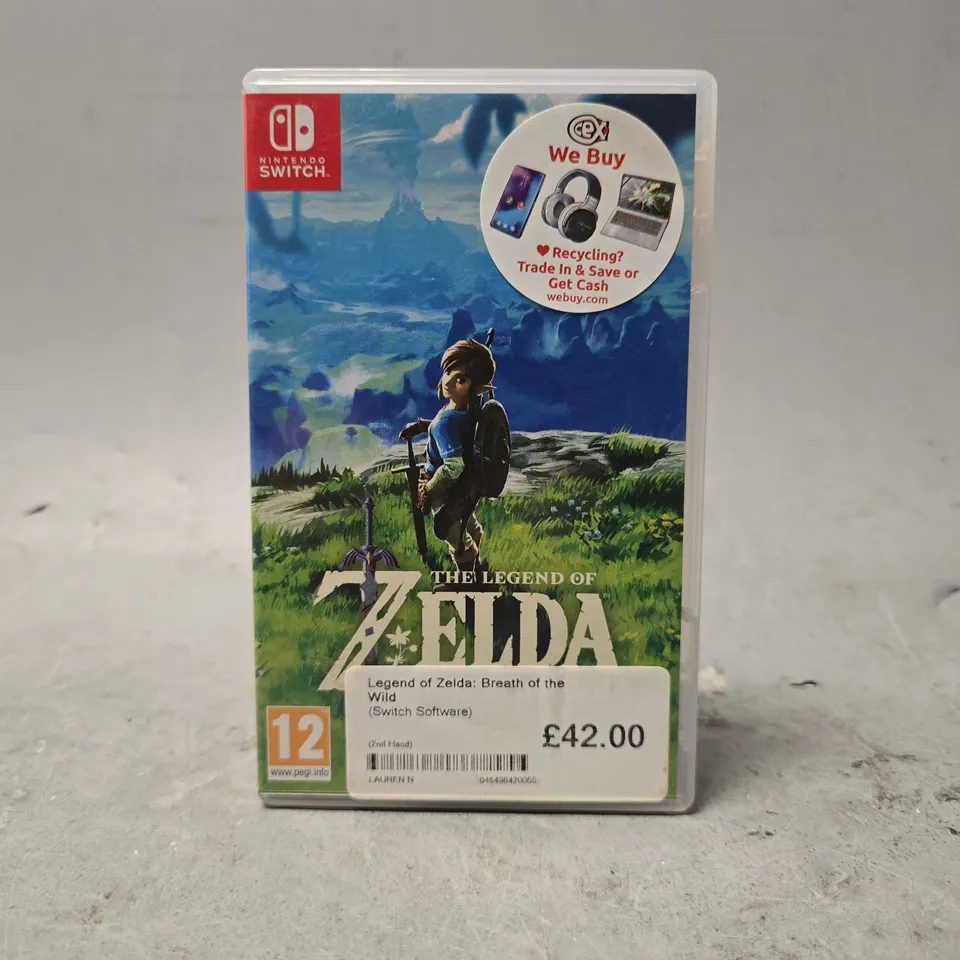 NINTENDO SWITCH LEGEND OF ZELDA BREATH OF THE WILD 