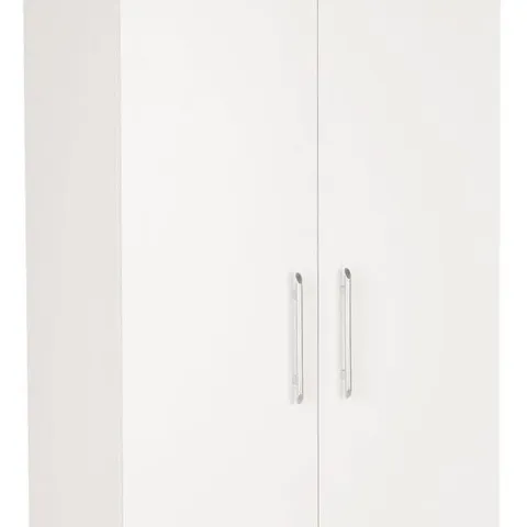 BOXED 2 DOOR WARDROBE CARCASS - WHITE (1 BOX)