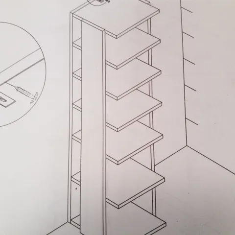 BOXED 10 PAIR SHOE STORAGE CABINET