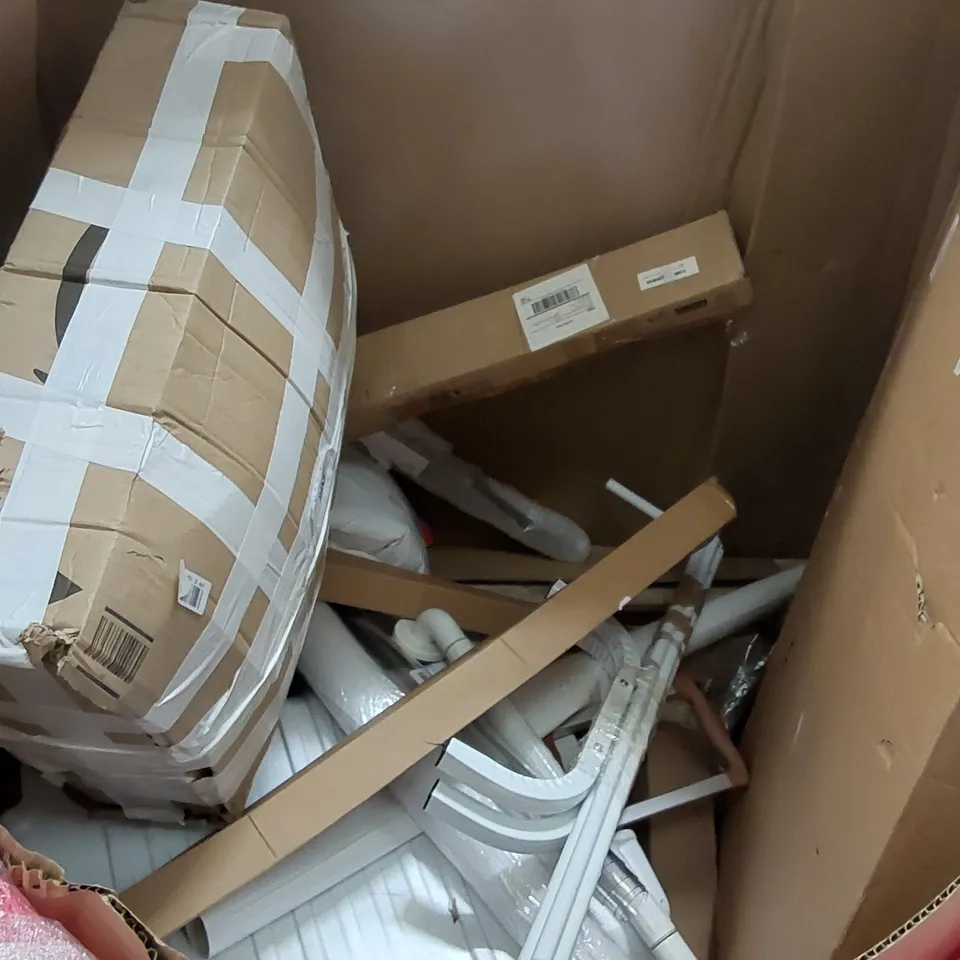 PALLET OF ASSORTED CONSUMER PRODUCTS TO INCLUDE: FULL SIZE FOOD PROCESSOR, GARMENT RACK, OFFICE CHAIR, RETRACTABLE SAFETY GATES ECT