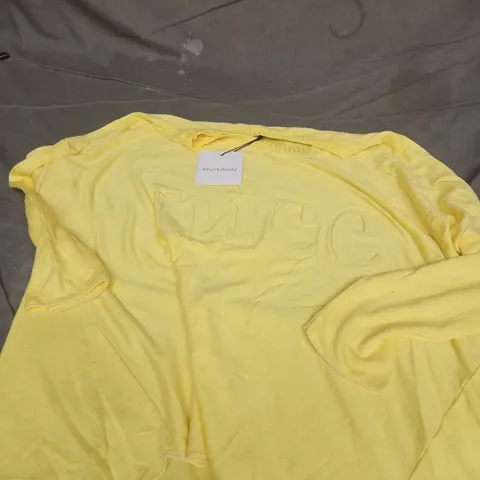 KIT AND KABOODAL NICE KNIT TOP YELLOW – ONE SIZE UK 8–18