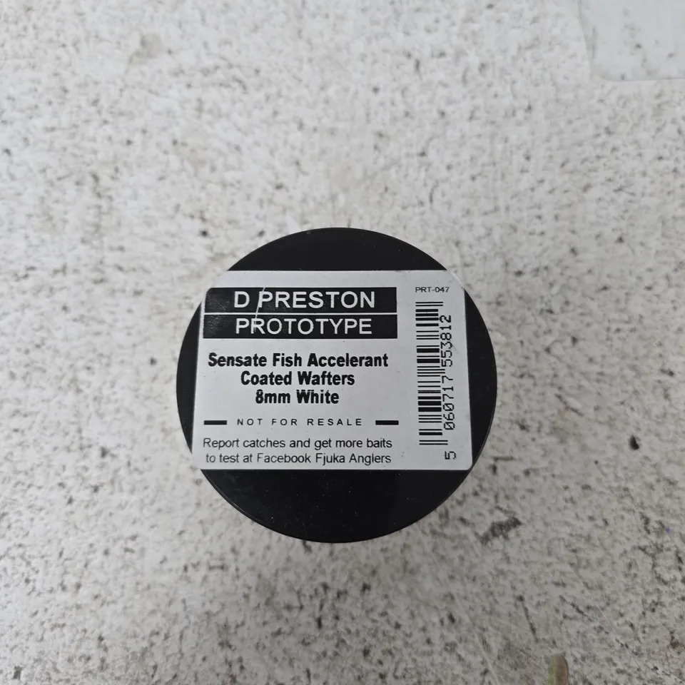 D PRESTON PROTOTYPE SENSATE FISH ACCELERANT COATED WAFTERS 8MM WHITE