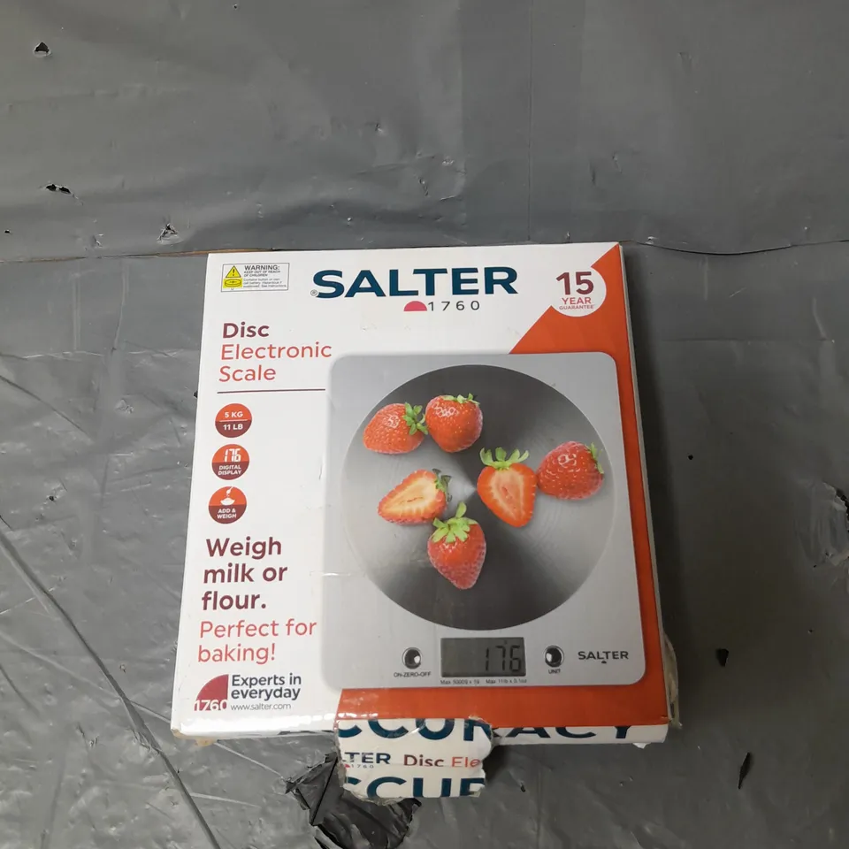 BOXED SALTER DISC ELECTRONIC SCALE 