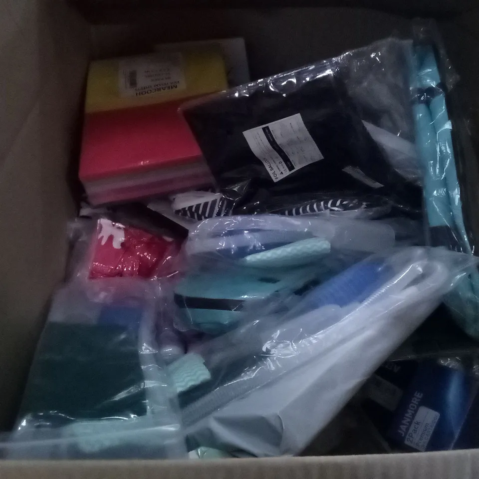 PALLET OF 6 BOXES CONTAINING ASSORTED ITEMS INCLUDING FOLDABLE PET SWIMMING POOL, SLIME KITS, PET WATER CUP, EVA FOAM SHEETS, POTATO RICER, MAIL SORTER 