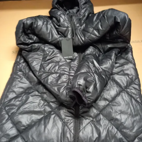 BRAVE SOUL DIAMOND HOOD PUFFER - BLACK SIZE 10