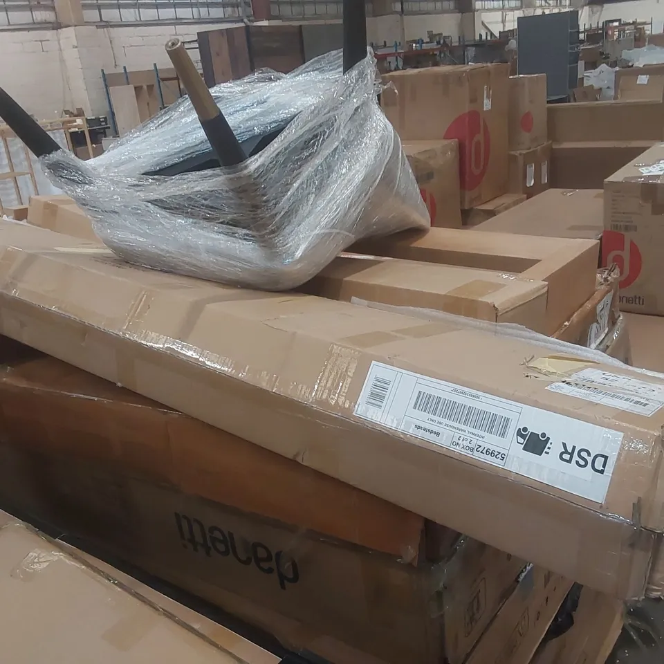 PALLET CONTAINING A VERY LARGE QUANTITY OF ASSORTED DANETTI FURNITURE PARTS 