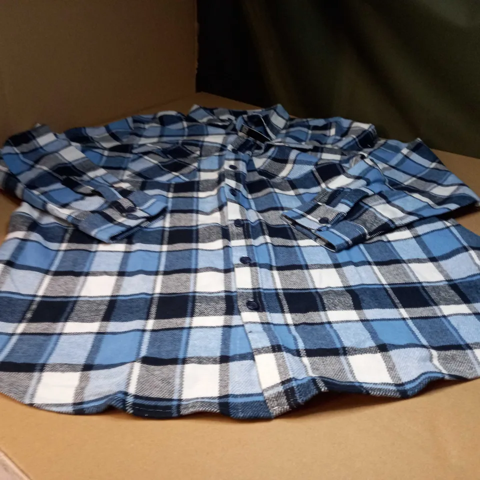 JACAMO BLUE MENS CHECK SHIRT - 2XL