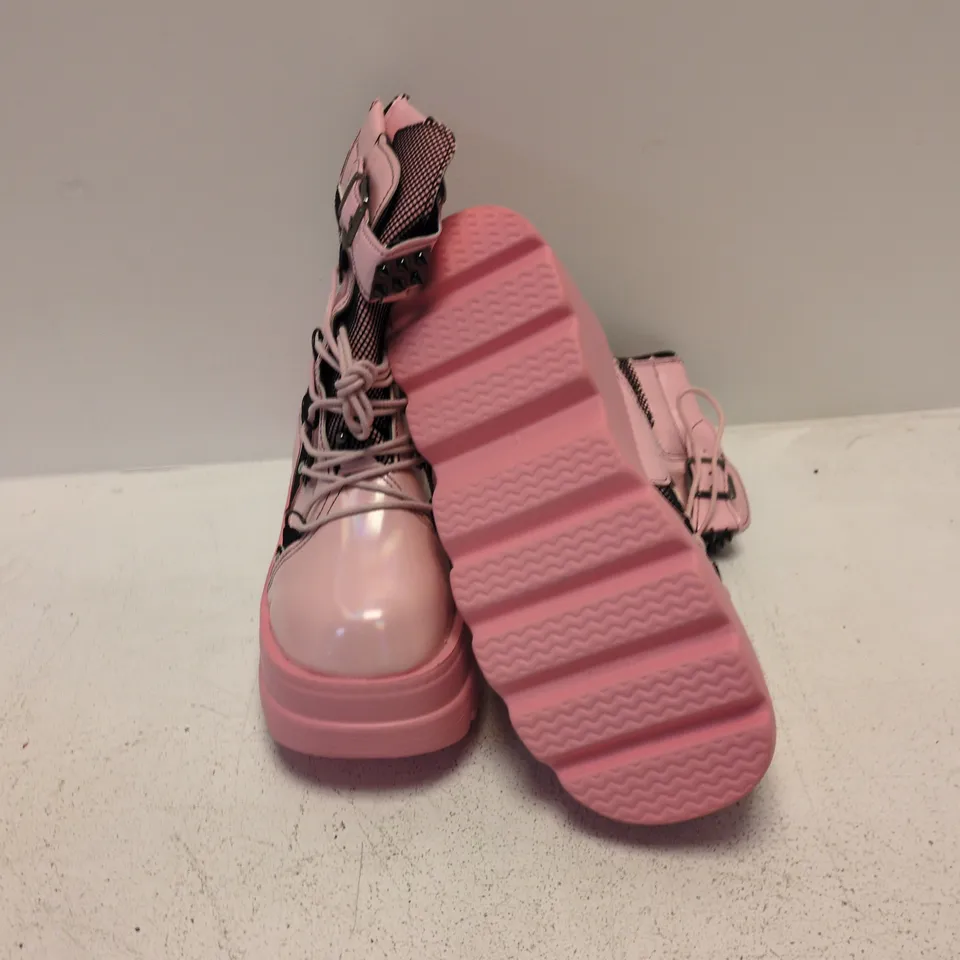 GOTHNIERO UK 9 PINK PLATFORM BOOTS – WOMEN'S FASHION FOOTWEAR (EU 43)