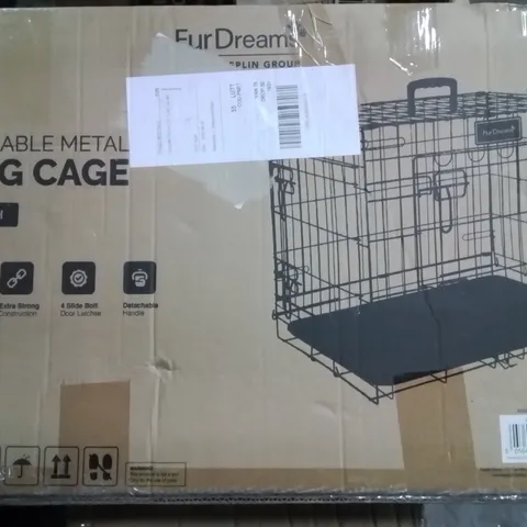 BOXED FURDREAMS FOLDABLE METAL DOG CAGE