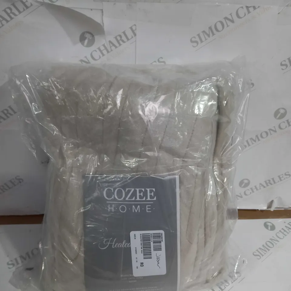 COZEE HOME HEATED BLANKET IN STONE 