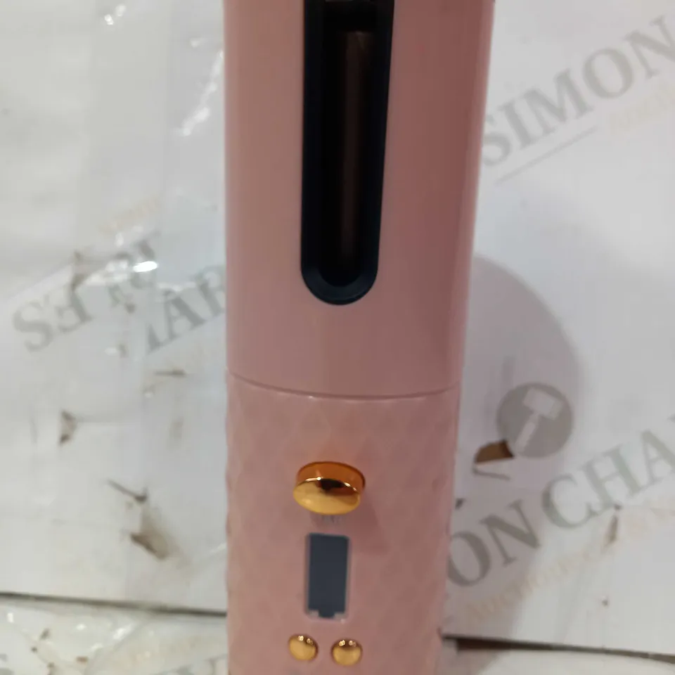 WIRELESS RECHARGEABLE AUTO HAIR CURLER IN PINK/GOLD EFFECT