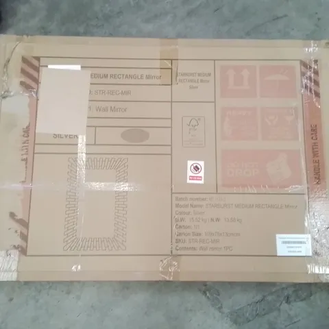 BOXED BARSTON LUXURY HALLWAY - GLASS FRAMED WALL MOUNTED HOLLYWOOD MIRROR (1 BOX)