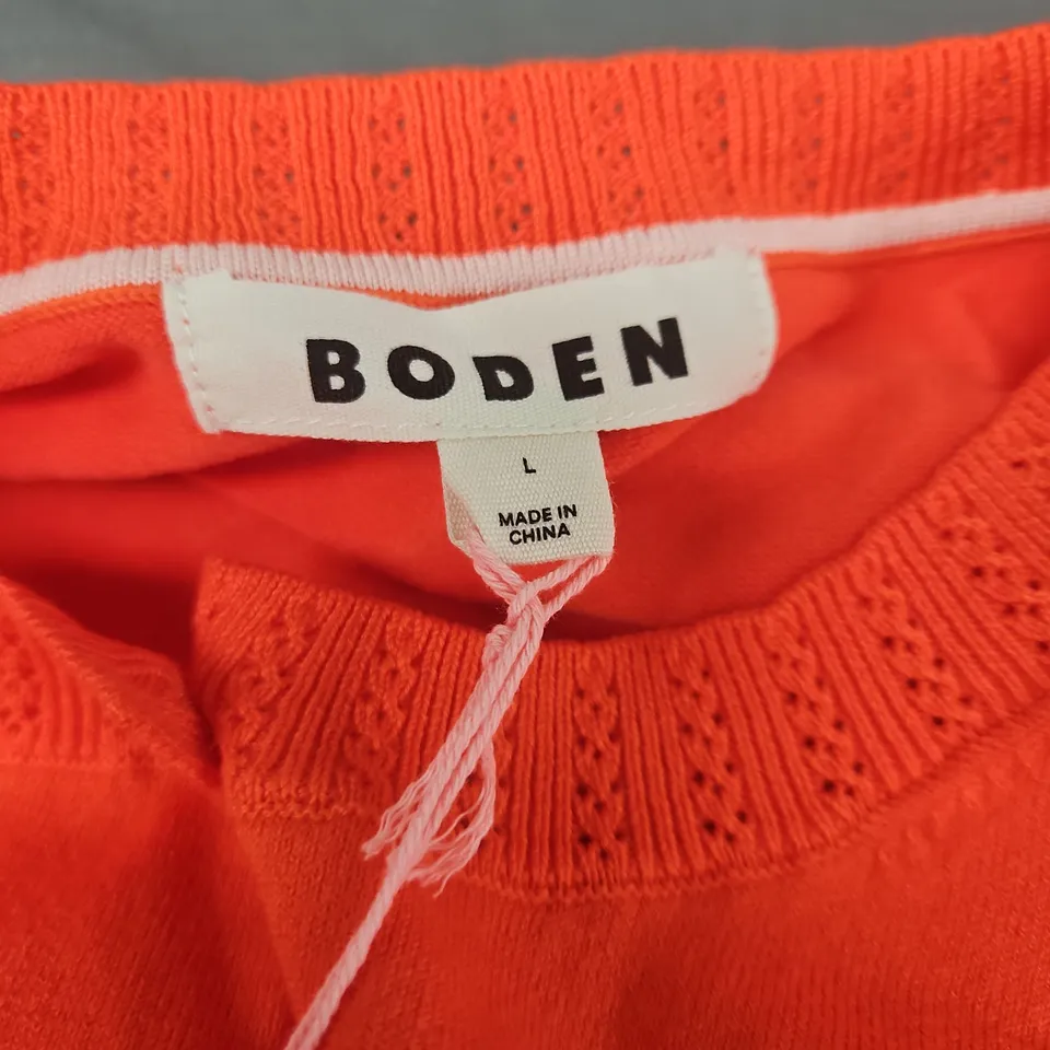 BODEN WOMEN'S CARDIGAN – ORANGE, SIZE L