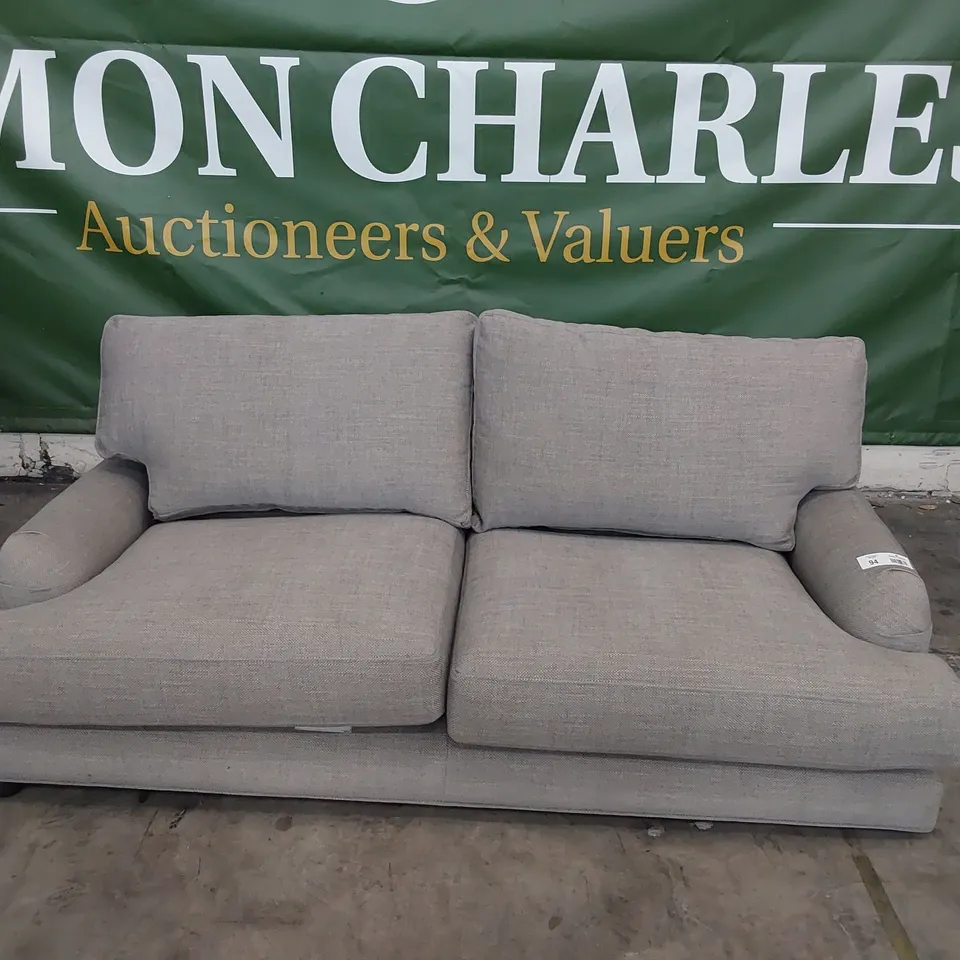 QUALITY BRITISH DESIGNER LOUNGE Co. THREE SEATER SOFA GREY FABRIC 