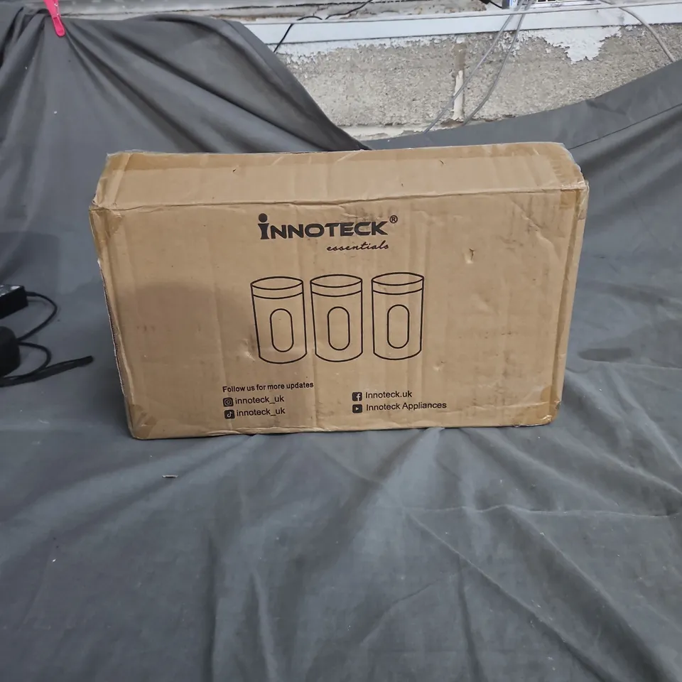 INNOTEK ESSENTIALS 3-PIECE STAINLESS STEEL CANISTER SET WITH LIDS (BOXED)