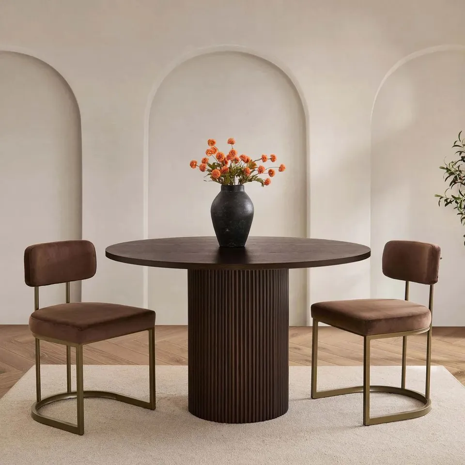 BOXED DUSK MOLLIE SET OF 2 DINING CHAIRS - CAPPUCCINO (1 BOX)