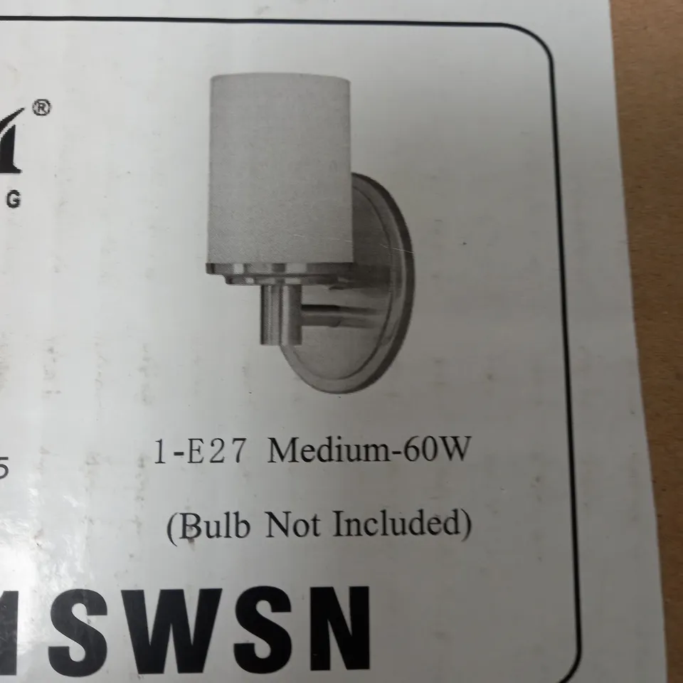 BOXED MAXIM LIGHTING MILAZZO STAIN NIVKEL 1 LIGHT ARMED SCONCE