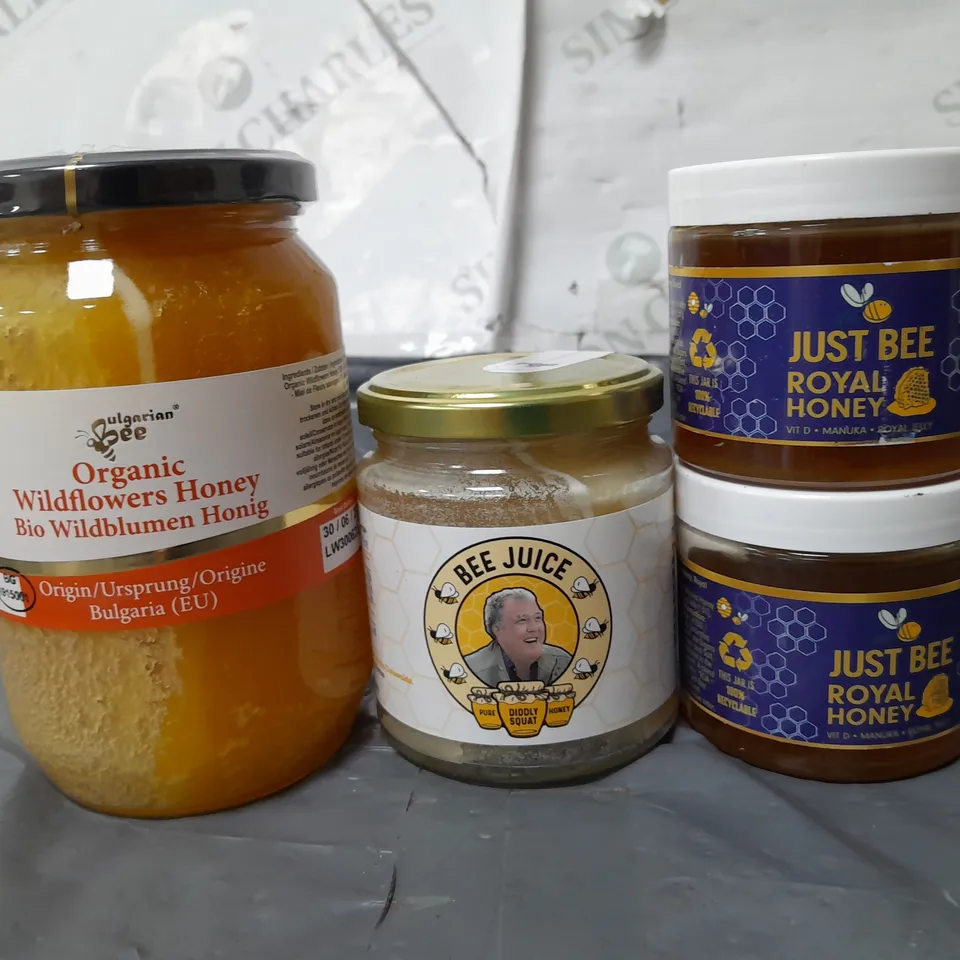 LOT OF 4 TUBS OF HONEY