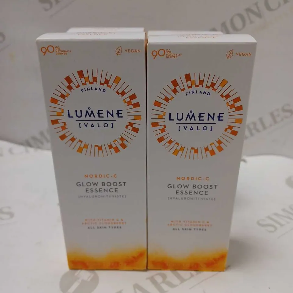 LOT OF 4 X 30ML LUMENE NORDIC-C GLOW BOOST ESSENCE