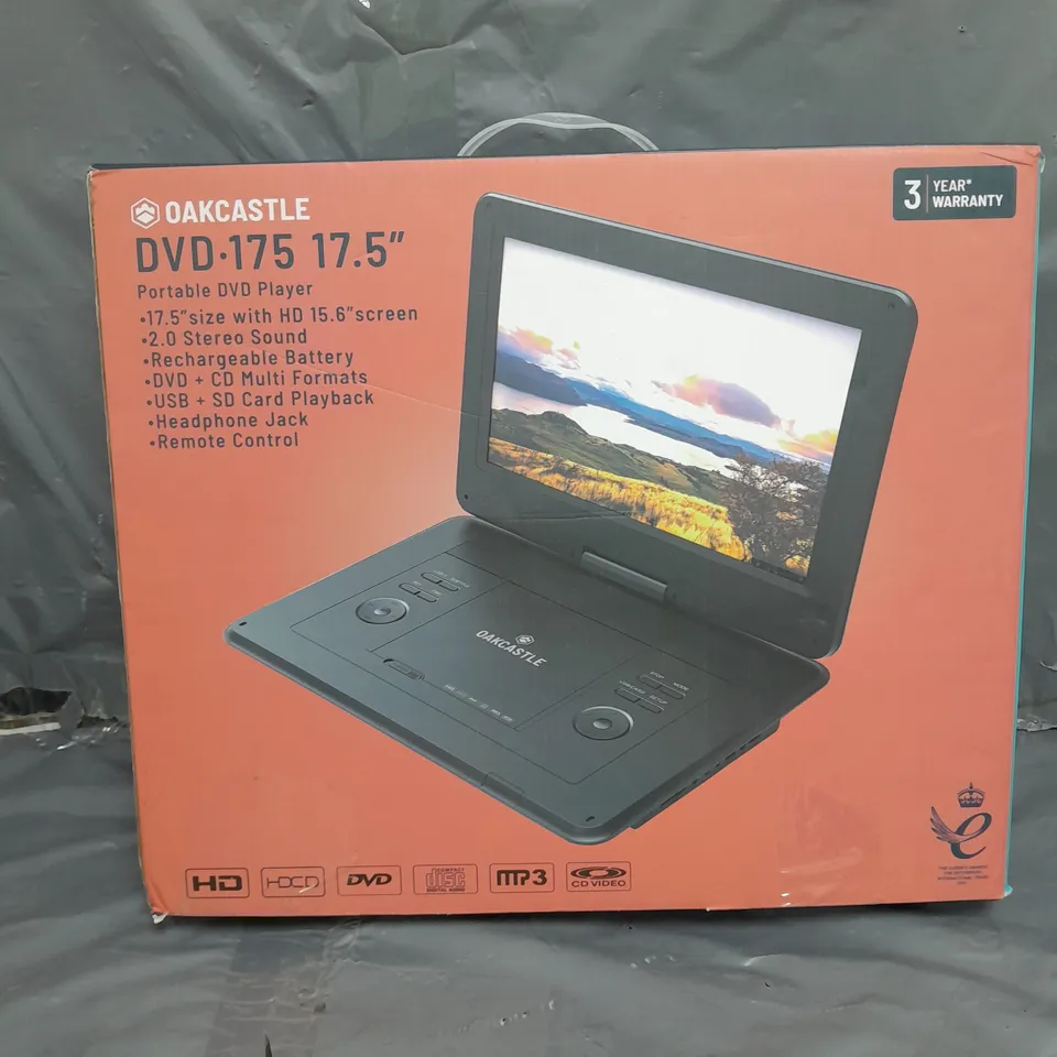 OAKCASTLE PORTABLE DVD PLAYER 17.5" BLACK
