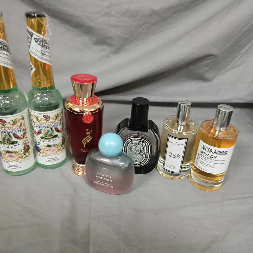 APPROXIMATELY 10 UNBOXED FRAGRANCES TO INCLUDE; NOTED AROMAS, THE SCENT RESERVE, MURRAY AND LANMAN AND PS
