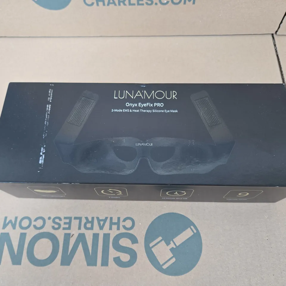 LUNAMOUR ONYX EYEFIX PRO EMS &AMP; HEAT THERAPY SILICONE EYE MASK - BOXED 