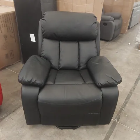 QUALITY DESIGNER FAUX LEATHER ELECTRIC RECLINING ARMCHAIR 