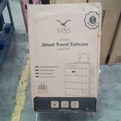 BOXED LUGG - JETSET TRAVEL SUITCASE - GUNMETAL