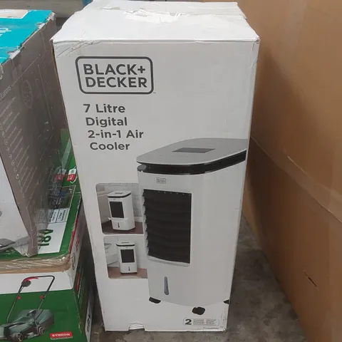 BOXED BLACK + DECKER 7 LITRE 2-IN-1 AIR COOLER