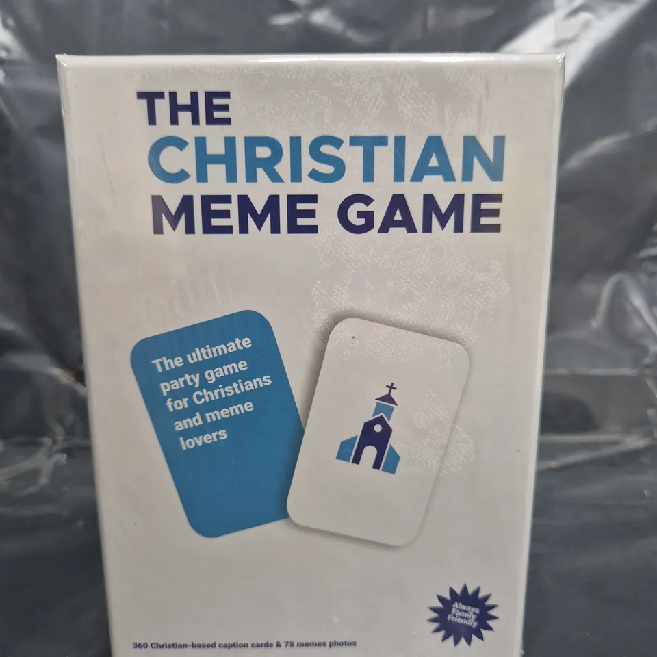 BOX OF APPROXIMATELY 16 SEALED CHRISTIAN MEME PARTY CARD GAMES