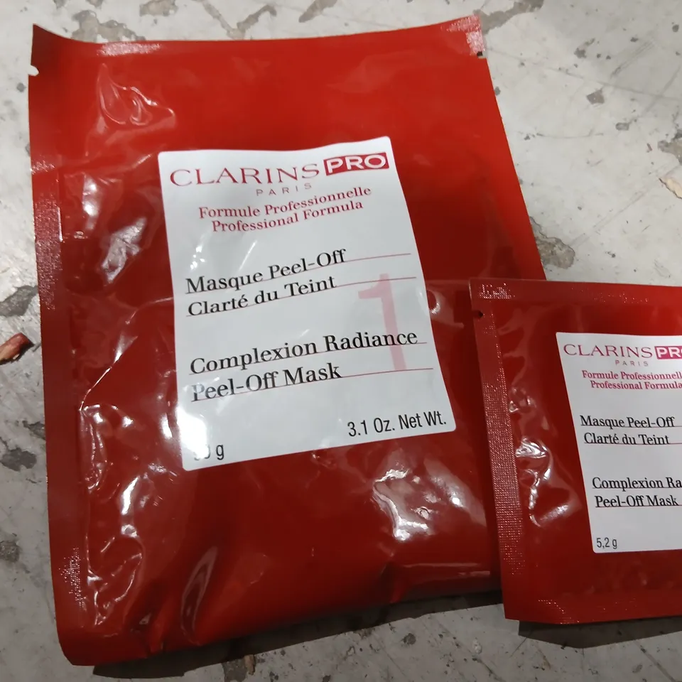 TWENTY CLARINS PRO PARIS PEEL-OFF MASK SET (2 X PEEL-OFF MASKS) – COMPLEXION RADIANCE