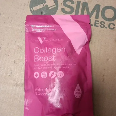 DR ANITA RATTAN COLLAGEN BOOST – WATERMELON & COCONUT SUPPLEMENT (PINK SACHET) 148G