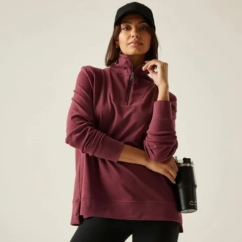 BRAND NEW REGATTA WOMEN'S DEMMI HALF ZIP FLEECE FIG SIZE 8