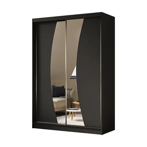 BOXED AARNI 2 DOOR MANUFACTURED WOOD WARDROBE (3 BOXES)