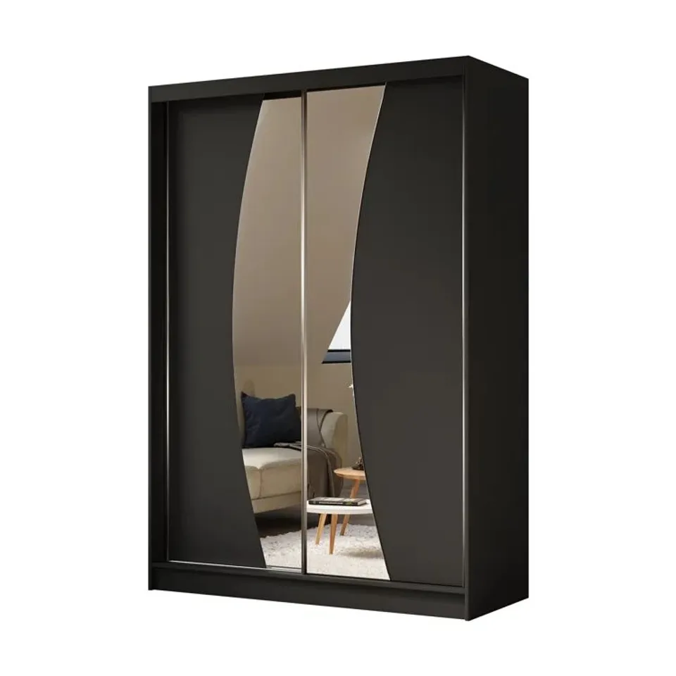 BOXED AARNI 2 DOOR MANUFACTURED WOOD WARDROBE (3 BOXES)