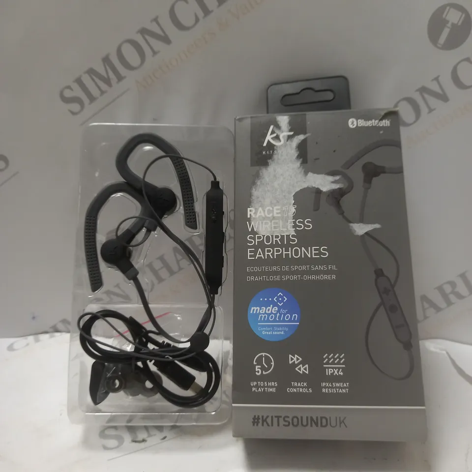 BOXED SET OF 5 KITSOUND RACE 15 EARPHONES IN BLACK