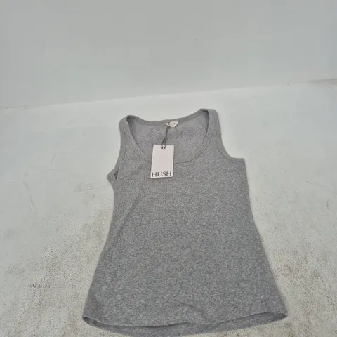 HUSH GREY TANK TOP – WOMEN'S SLEEVELESS TOP, UK SIZE S