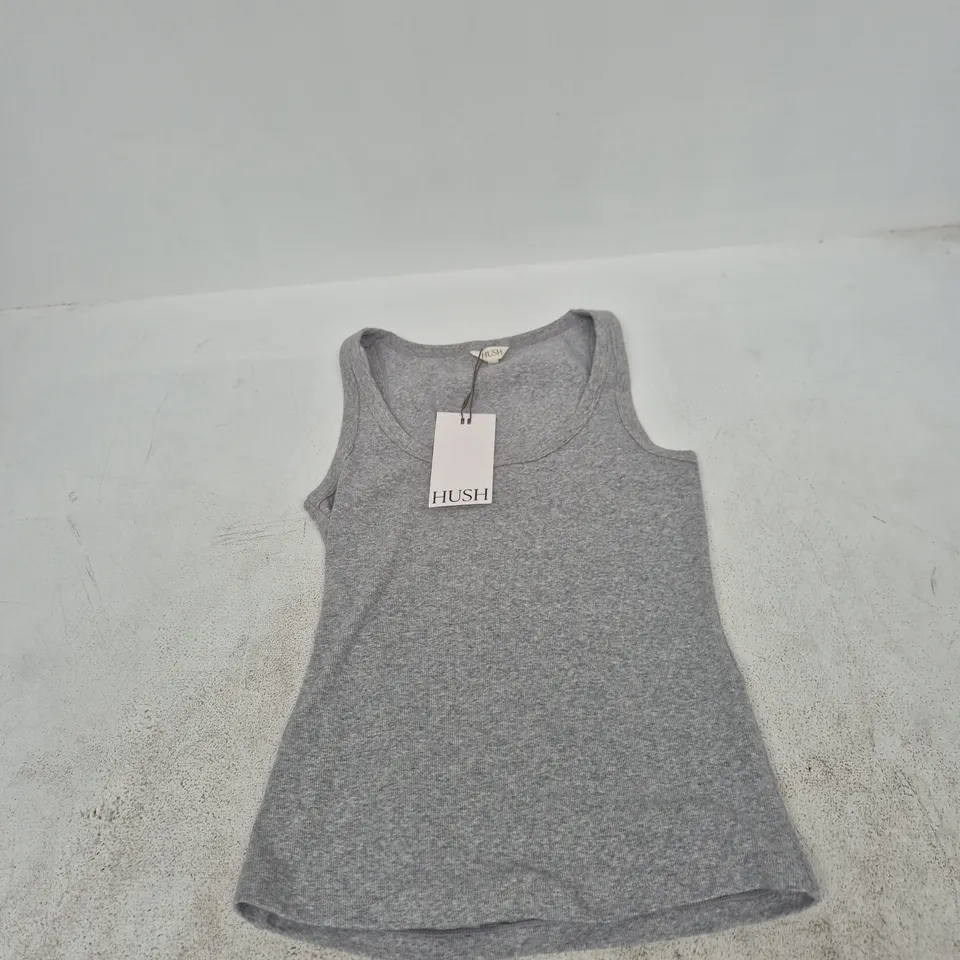 HUSH GREY TANK TOP – WOMEN'S SLEEVELESS TOP, UK SIZE S