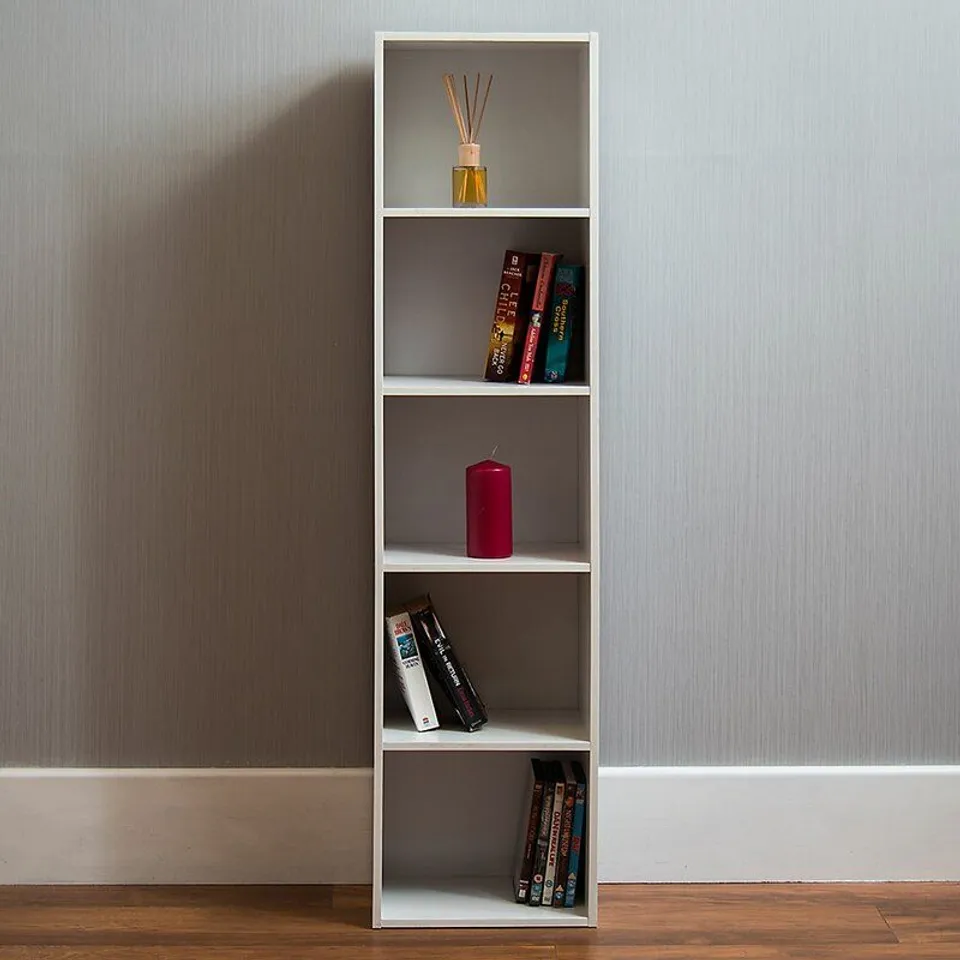 BOXED GERARDI 5 TIER WHITE CUBE BOOKCASE