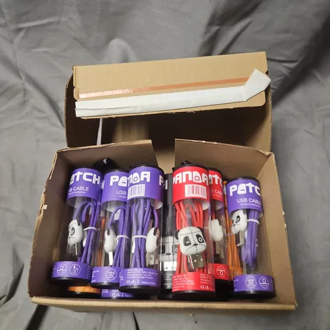 BOX OF APPROXIMATELY 20 X PANDA USB CABLES 