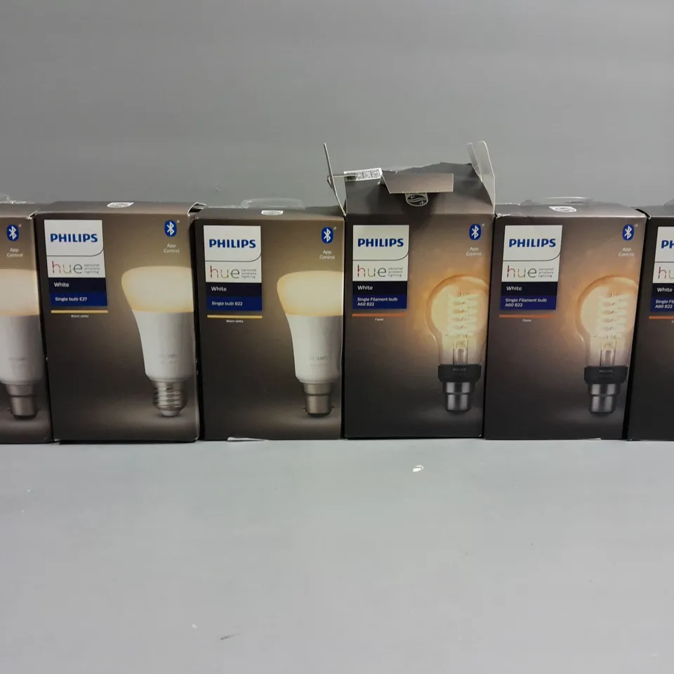 APPROXIMATELY 25 BOXED PHILIPS HUE BULBS IN VARIOUS STYLES - WHITE 
