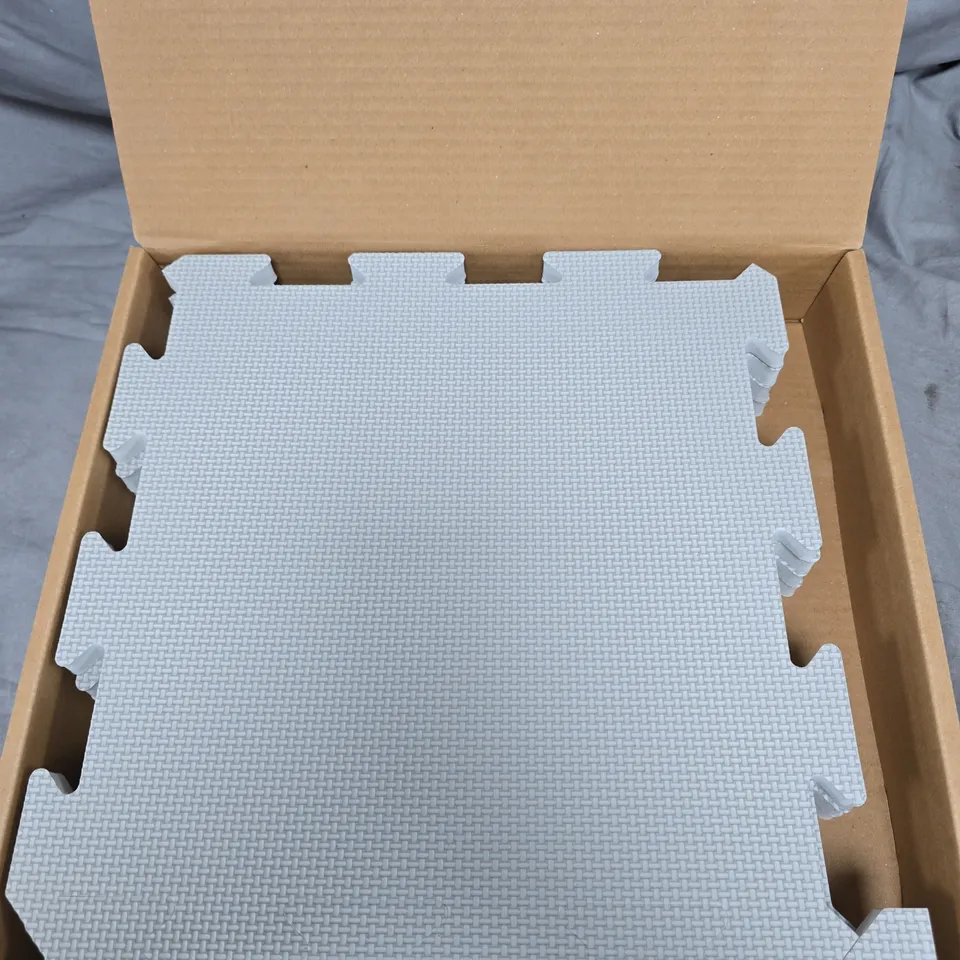 THE MODERN NURSERY PUZZLE PLAYMAT – FOAM INTERLOCKING TILES - DOVE GREY