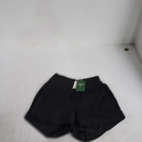HALARA WOMEN'S BLACK SHORTS WITH DRAWSTRING β TAG VISIBLE UK SMALL